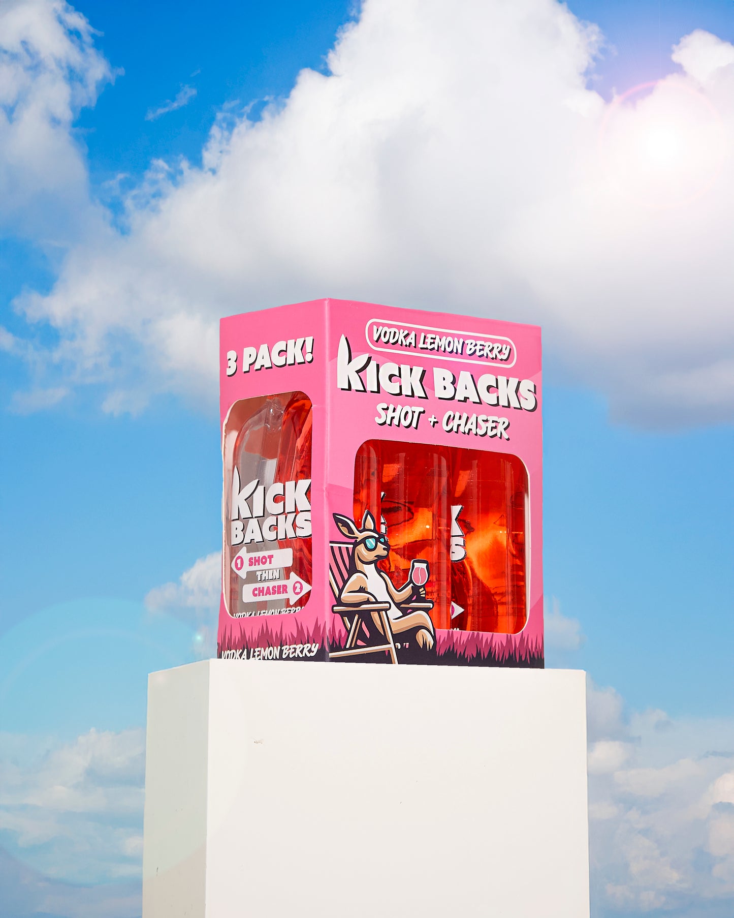 Kick Backs Shot + Chaser™ Vodka Lemon Berry Flavor: Delivered Right to Your Doorstep! (2-week pre-order)